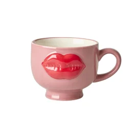 Taza Rosa Labios Rojos