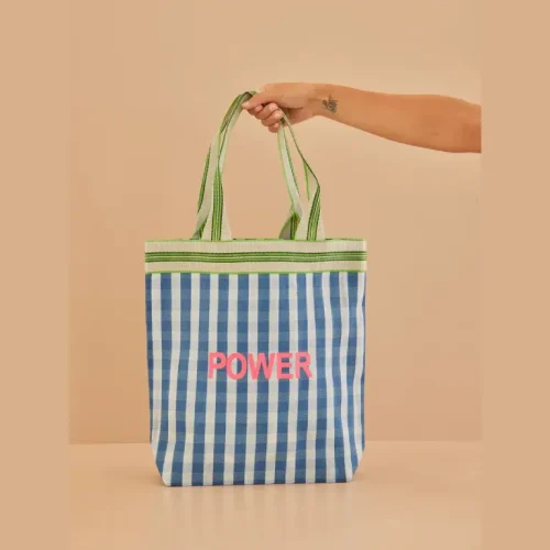 Bolsa de Plástico Reciclado – Azul "Power" - Imagen 2