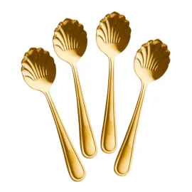 S/4 Cucharitas de Té Doradas