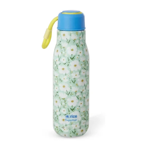 Botella de Acero "Summer Bloom" – Menta