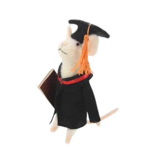 Ratón Graduado Fieltro – Blanco