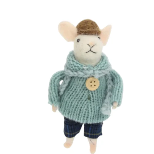 Ratón con Chaqueta Azul