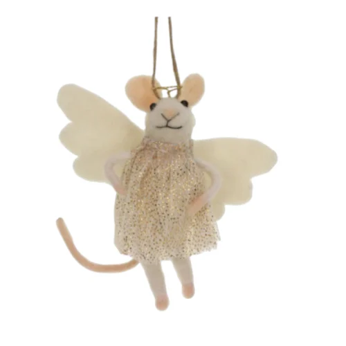 Ratón Hada c/Vestido Dorado y Alas