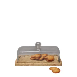 Bandeja Rectangular c/Campana de Cristal