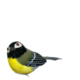Pajarito Plumas Verde y Amarillo c/Pinza