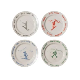 Set 4 Platos “Pistes de Ski” - 25,5cm