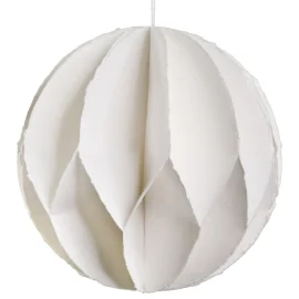 Bola Decorativa de Papel Blanco con Imán
