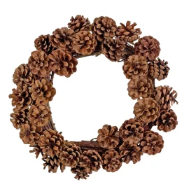 Corona de Piñas Naturales - 33cm
