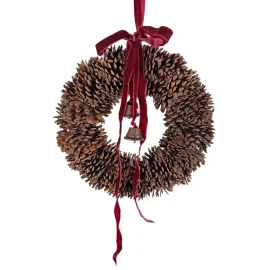 Corona Piñas c/Lazo y Campanillas – Ø33 cm