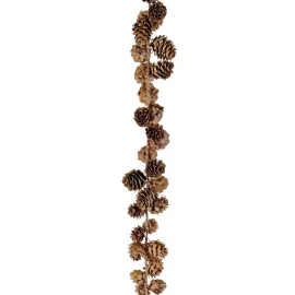 Guirnalda de Piñas Larix Natural – 120 cm