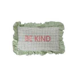 Cojín Verde Suave "Be Kind"