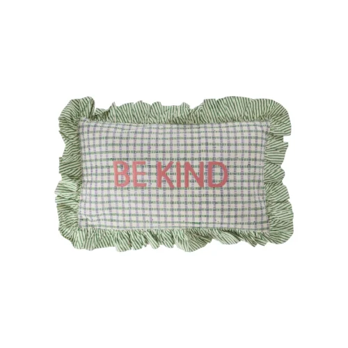 Cojín Verde Suave "Be Kind"