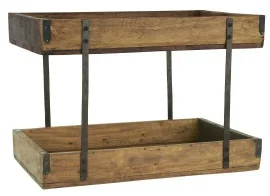 Estante Doble Madera Reciclada