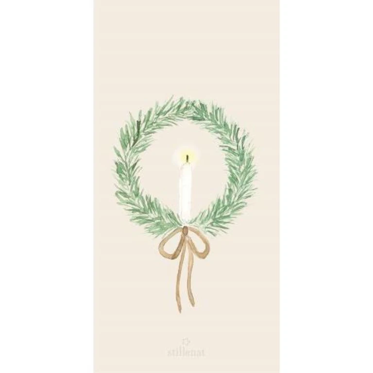 Servilletas Papel Corona de Abeto y Vela